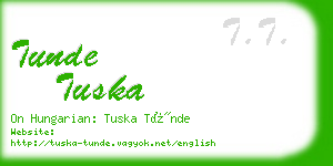 tunde tuska business card